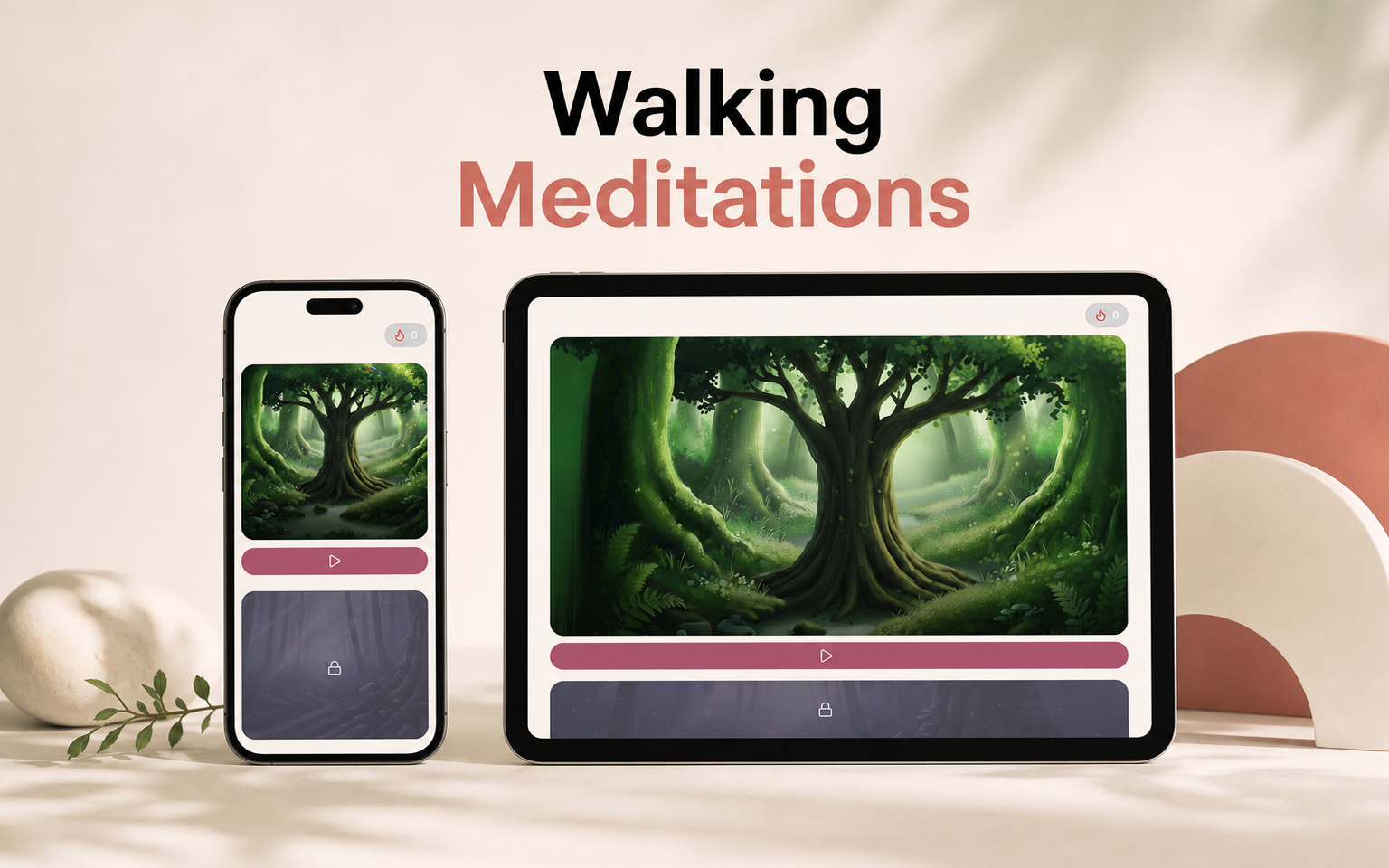 Walking Meditations Mobile App preview